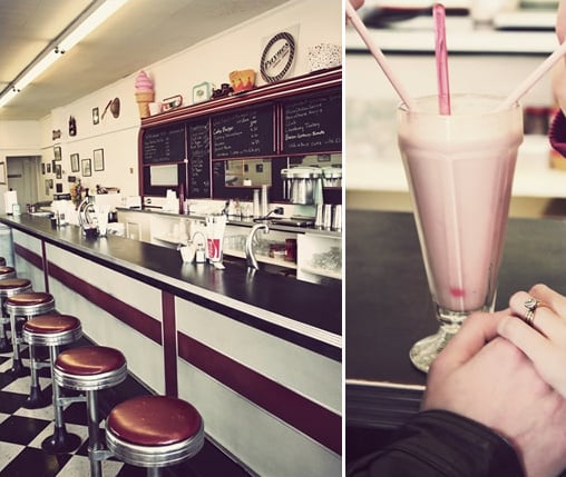 50's diner engagement