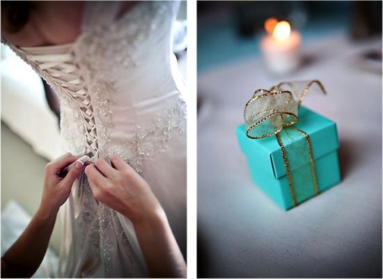 A Tiffany Blue and Gold Inspired Vintage Wedding