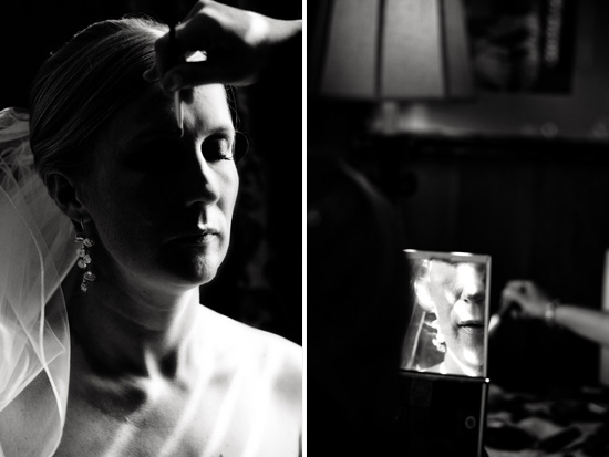 bride having make up applied getting ready