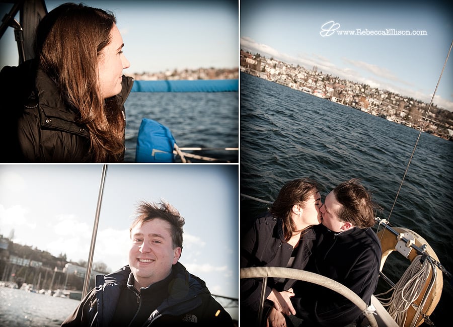 Seattle - Lake Union Sailboating Engagement Session