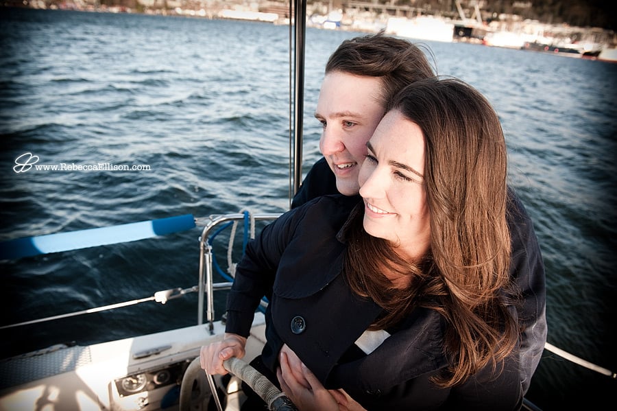 Seattle - Lake Union Sailboating Engagement Session