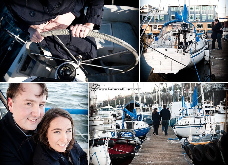 Seattle - Lake Union Sailboating Engagement Session