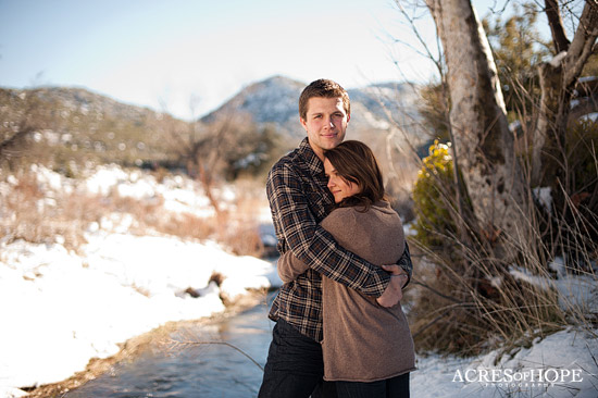 Snowy San Diego Engagement Session