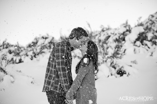 Snowy San Diego Engagement Session