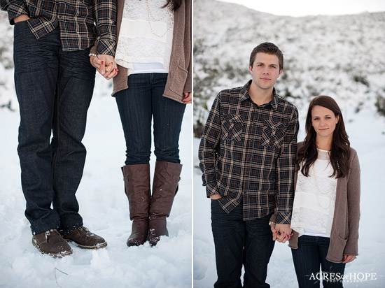 Snowy San Diego Engagement Session