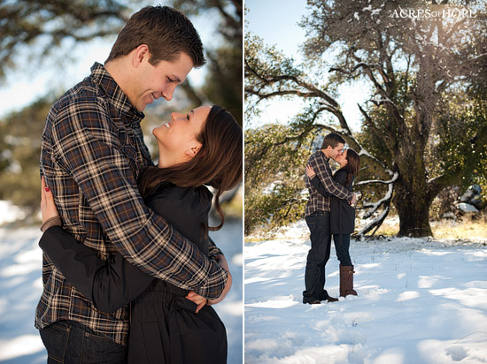 Snowy San Diego Engagement Session