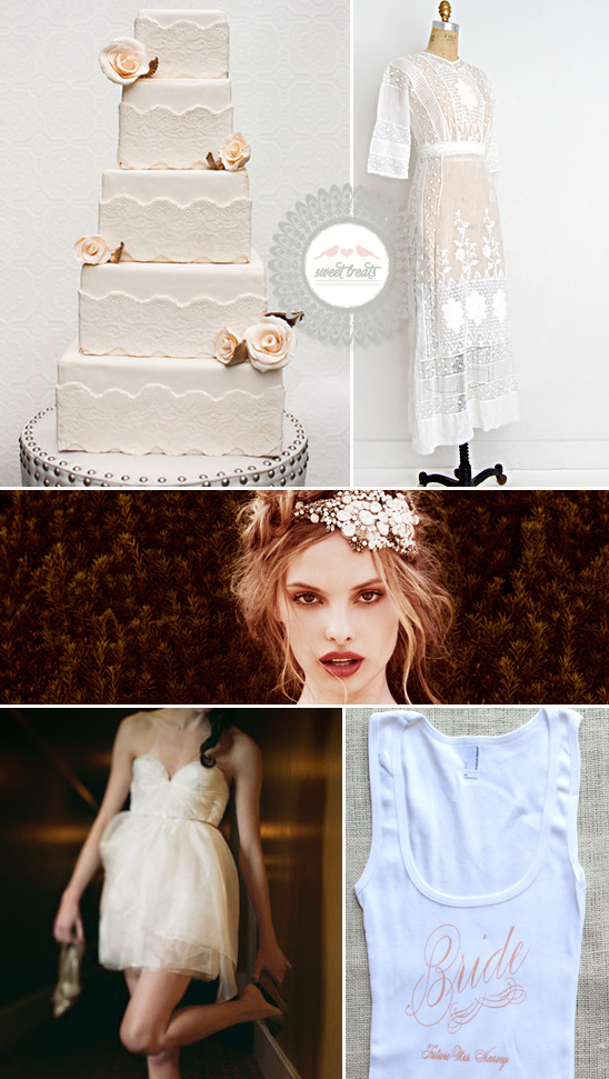 Sweet Treats + Vintage Wedding Cake