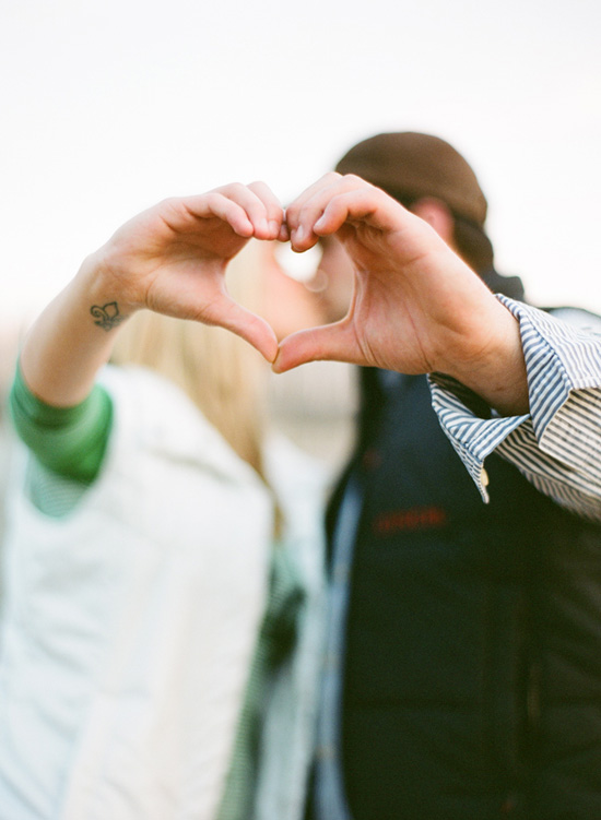 An Engagement in an Open Field from Stephanie Hunter Photography