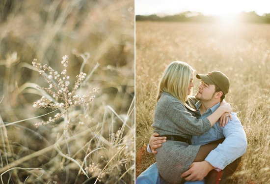 An Engagement in an Open Field from Stephanie Hunter Photography