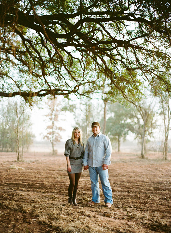 An Engagement in an Open Field from Stephanie Hunter Photography