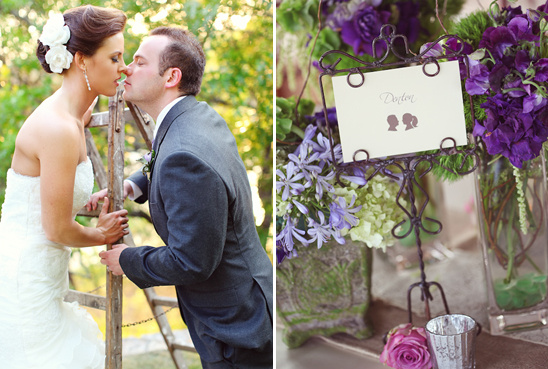 Vintage Romantic Purple & Green Wedding