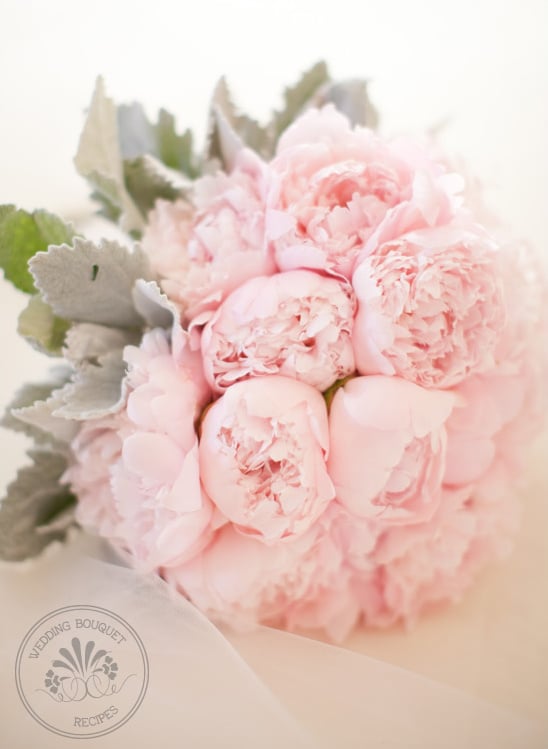 Pale Pink Peony with Bud Realistic Artificial Luxury Faux Silk Peonies  Flowers