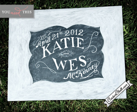 You Need This | Custom Chalkboard Wedding Sign