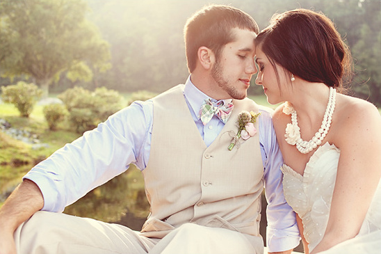 North Carolina Pink And Blue Vintage Wedding