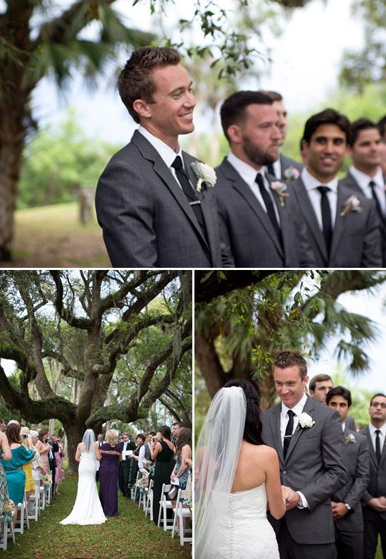 Classic Pink And Gray Fort George Island Wedding