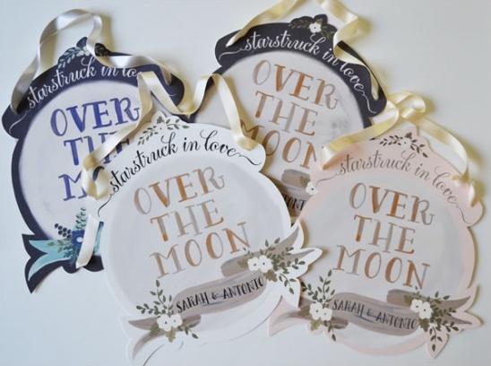 Over the Moon and Starstruck in Love Wedding Signs!