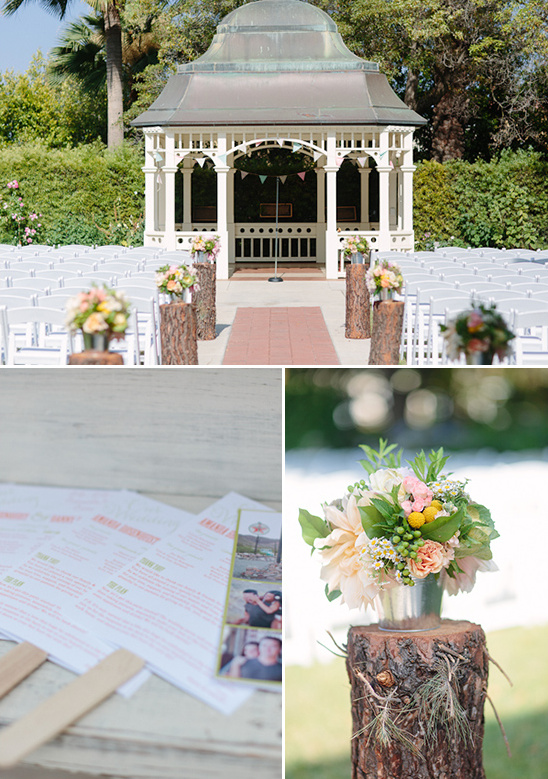 DIY Peach And Green Country Wedding