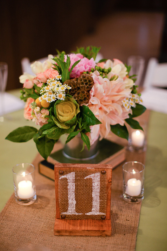 DIY Peach And Green Country Wedding