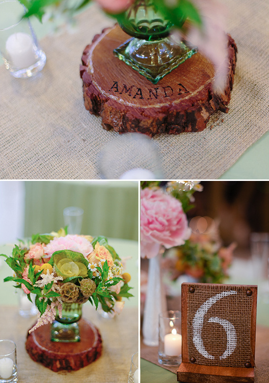 DIY Peach And Green Country Wedding