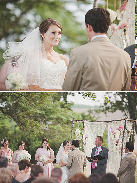 Pink And White Shabby Chic Wedding