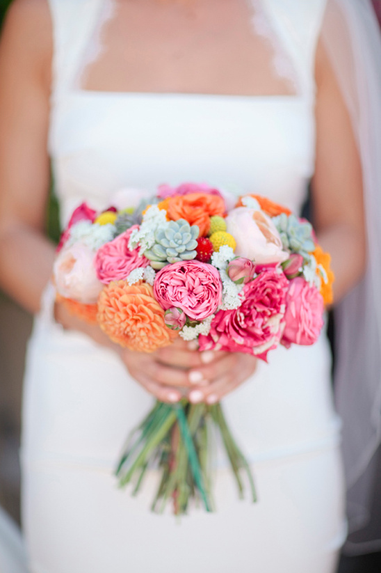 Peach and Pink Backyard Wedding