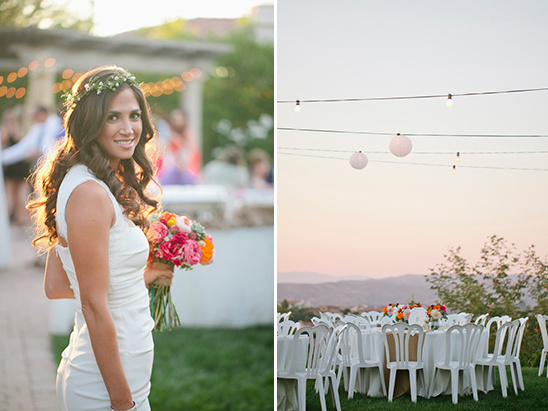 Peach and Pink Backyard Wedding