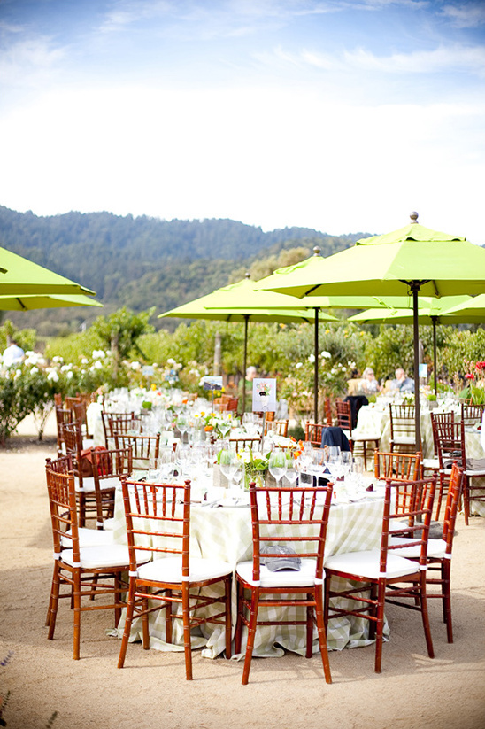 outdoor wedding reception