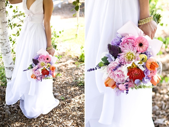 colorful bridal bouquet