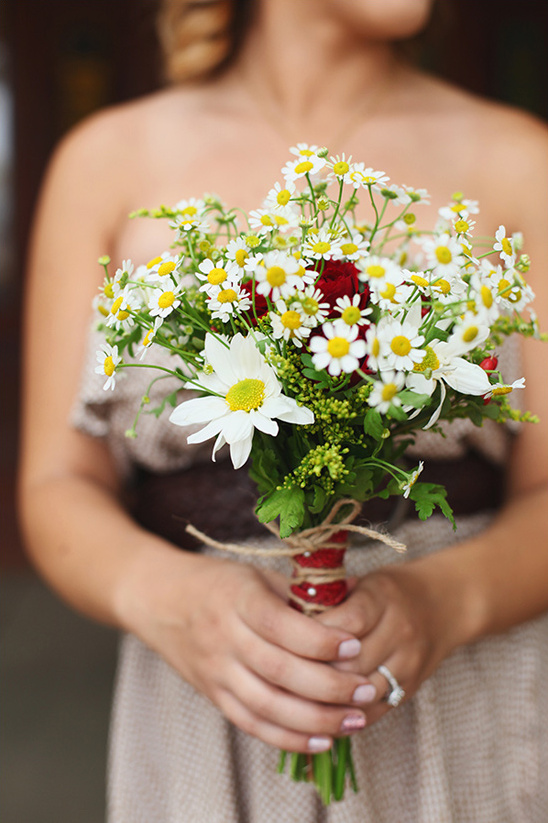 red and white bridesmaid bouquet by by Lanfranco & Co