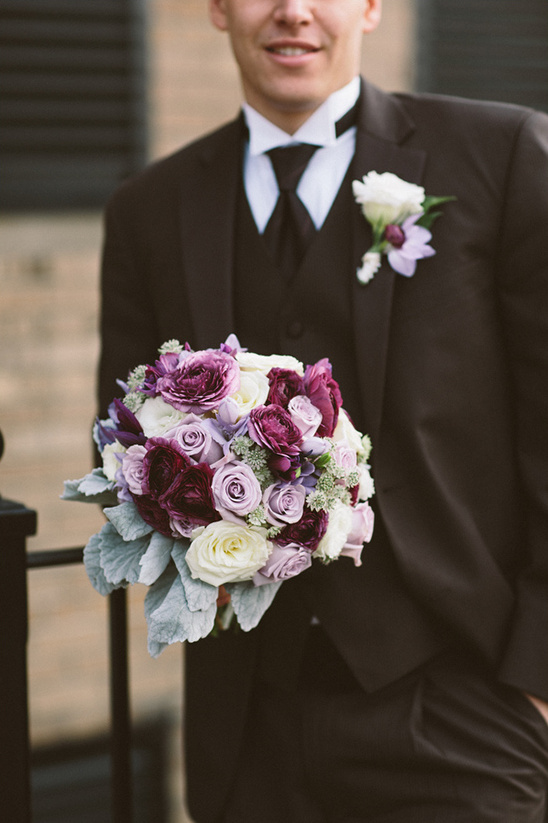 purple wedding bouquet