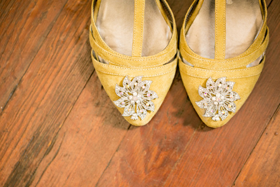 yellow wedding shoes