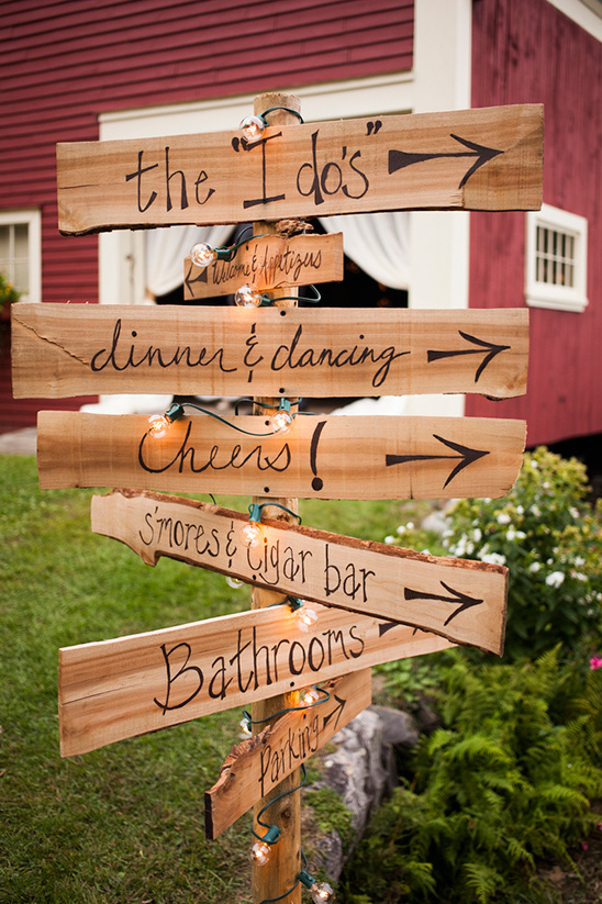 handmade wedding sign