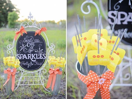 sparkler send off station ideas