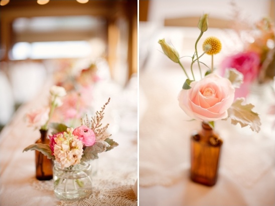 shabby chic wedding florals