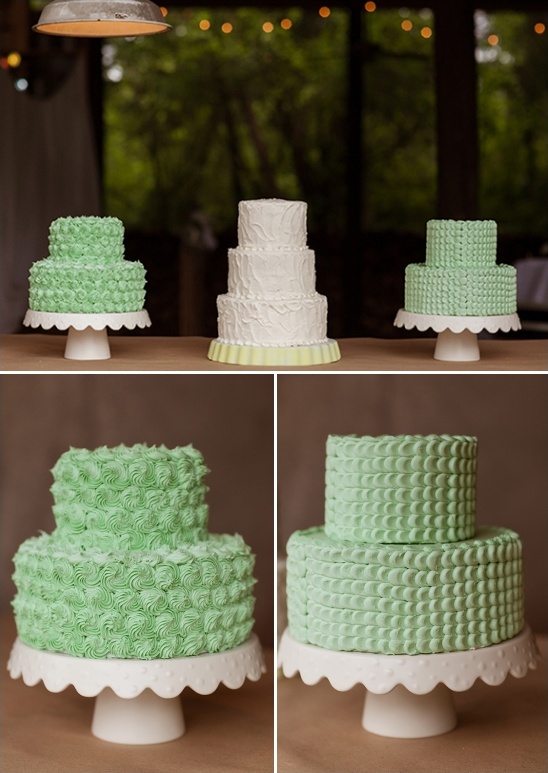 green wedding cakes