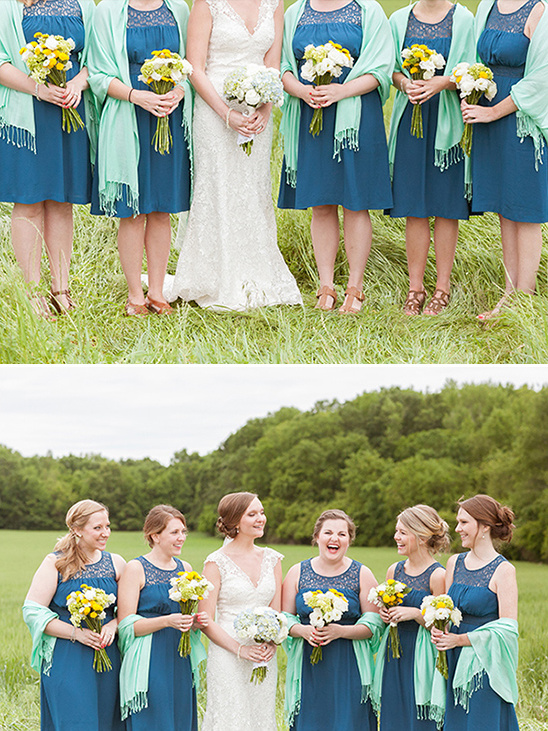 blue bridesmaid dresses