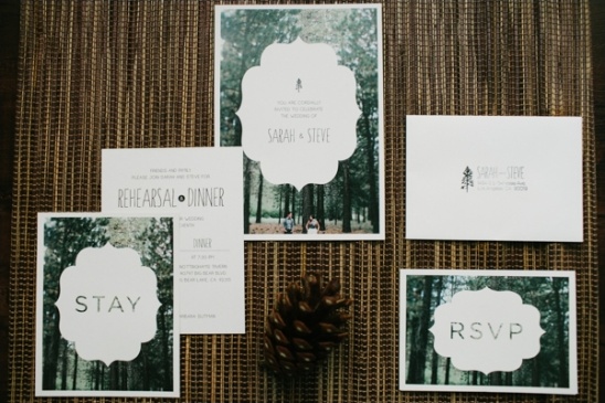 woodland wedding stationery