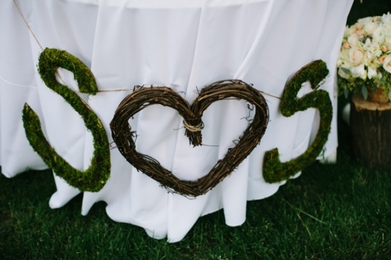 rustic monogram sweetheart table ideas