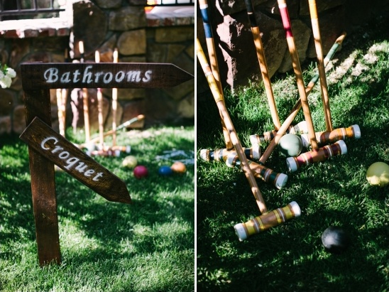 yard games at wedding reception