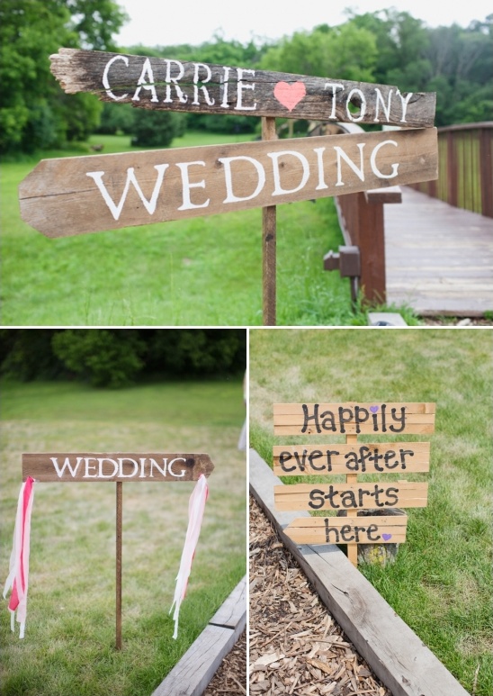 rustic wedding signs