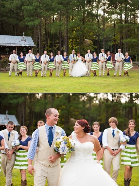 bride and groom looks