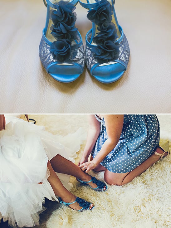 blue wedding shoes