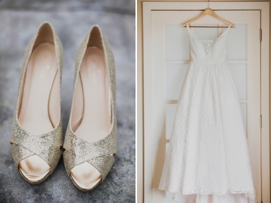 gold wedding shoes