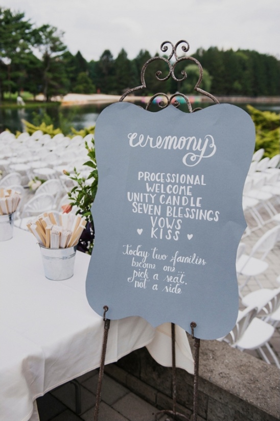 wedding ceremony sign