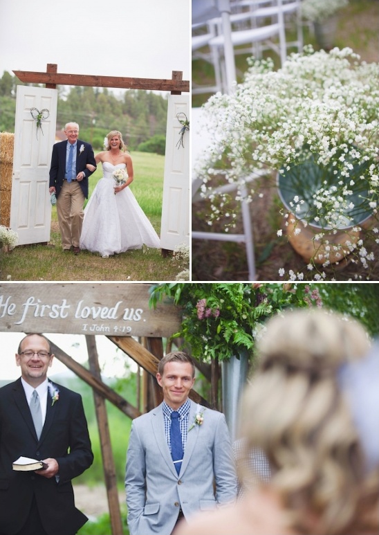 first wedding look at ceremony