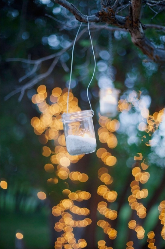 hanging mason jar candles