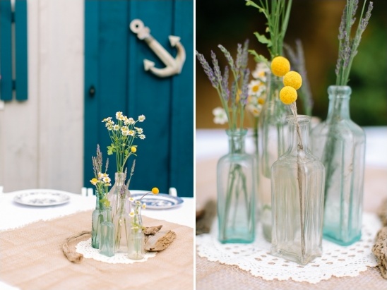 glass bottle floral arrangements