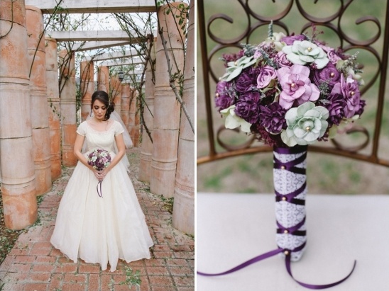 purple wedding bouquet