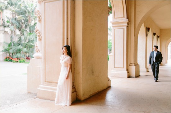 Balboa Park San Diego + Cherry Blossom Engagement