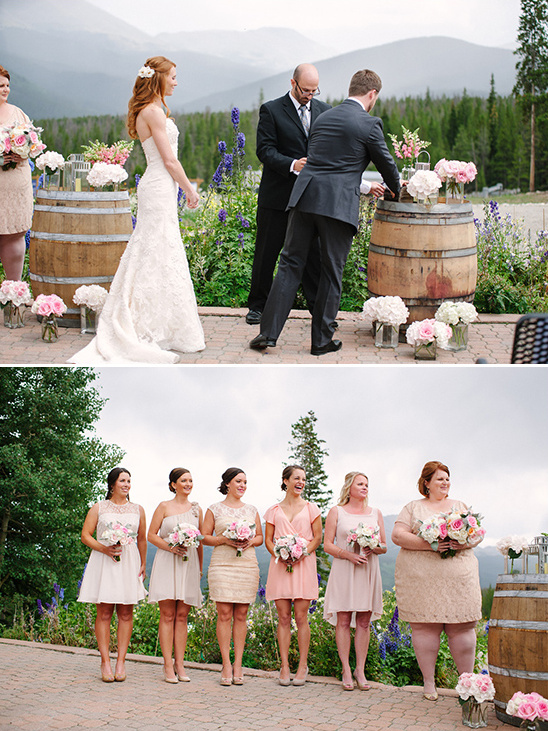 wine barrels and floral backdrop